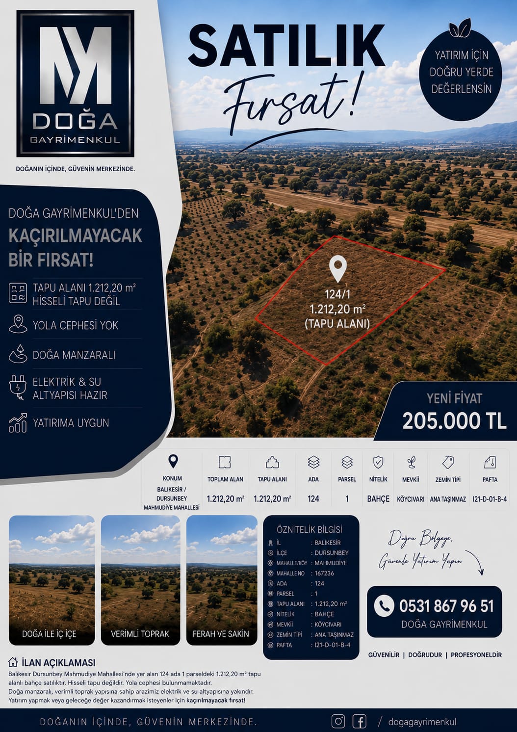 Balıkesir Dursunbey'de Satılık Arsa