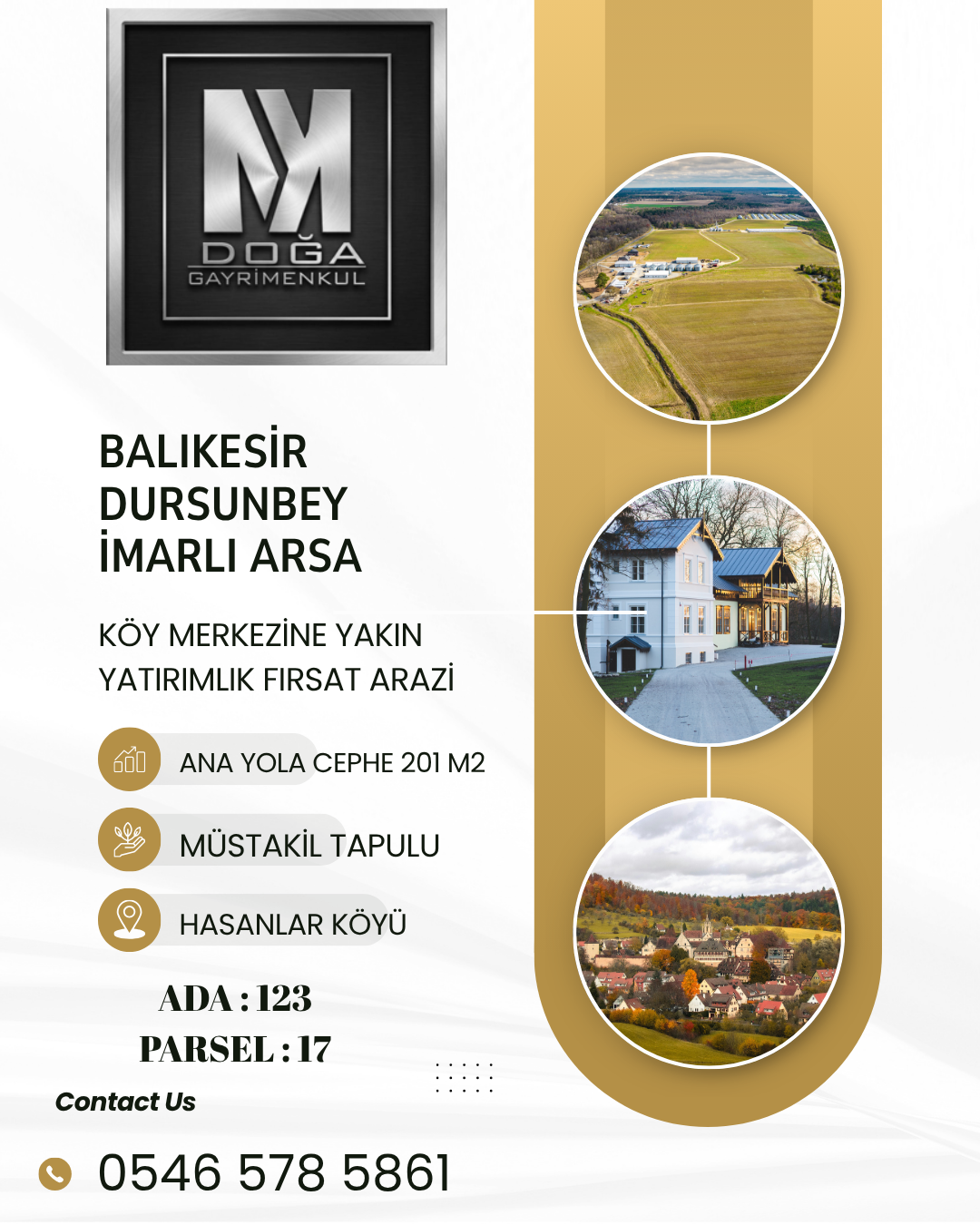 DURSUNBEY HASANLAR’DA KÖY İÇİ, YOLA CEPHE, İMARLI FIRSAT ARSA!